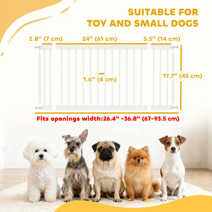 26-37 Inch Dog Gate, Adjustable Pet Gate, 18 Inch Tall, White Pet Gates at Gallery Canada