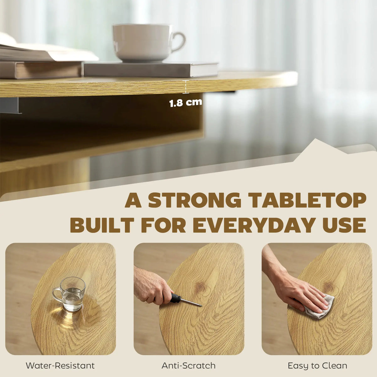 Extendable Dining Table For 6, 60", Natural, Farmhouse Kitchen Table With Storage, Natural Dining Tables at Gallery Canada