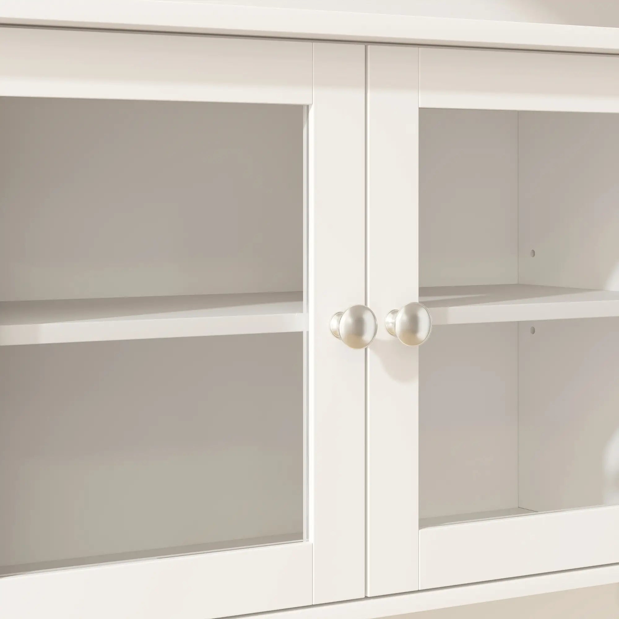 Kitchen Cabinet With Charging Station, 2 Tilt Out Cabinets, Microwave Stand, White Kitchen Pantry Cabinets at Gallery Canada