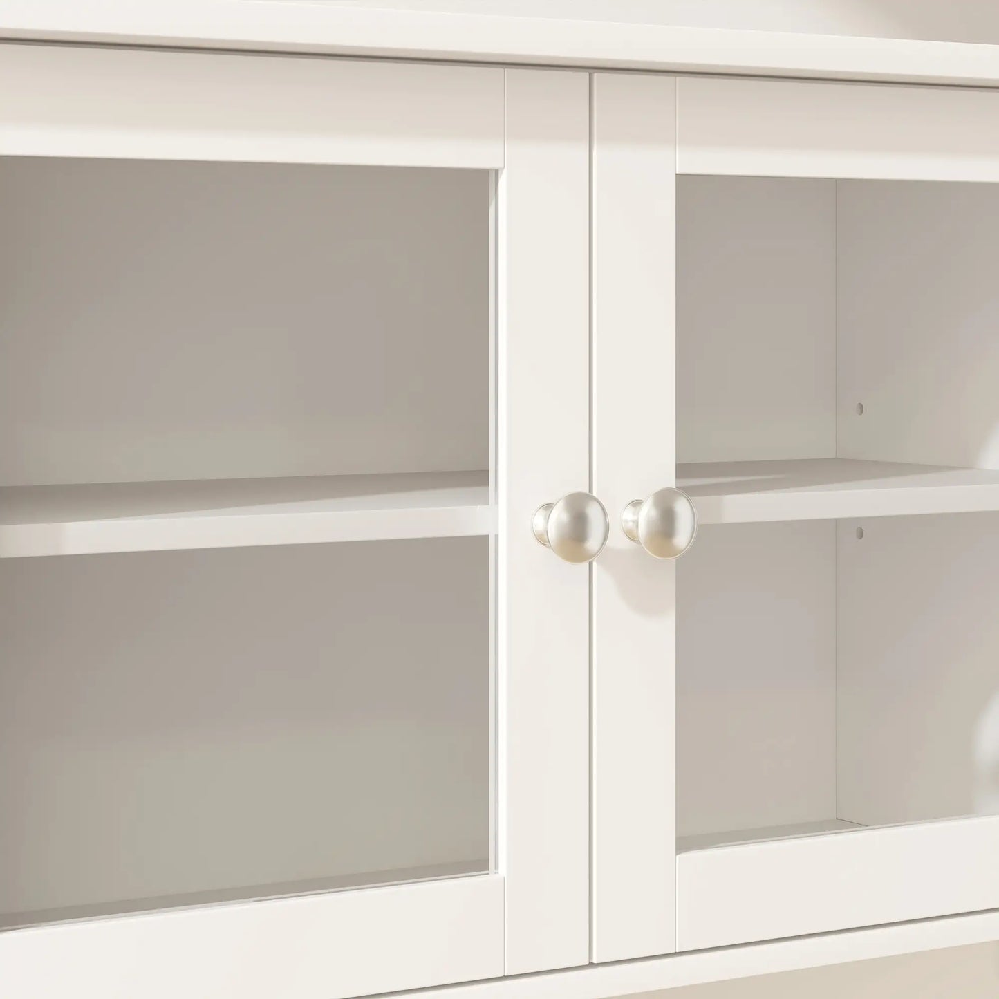 Kitchen Cabinet With Charging Station, 2 Tilt Out Cabinets, Microwave Stand, White Kitchen Pantry Cabinets at Gallery Canada