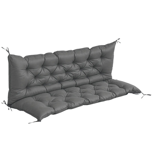 59" x 40" x 4" Outdoor Bench Cushion, 4" Thick Filling, Dark Grey Patio Chair Cushions Dark Grey at Gallery Canada