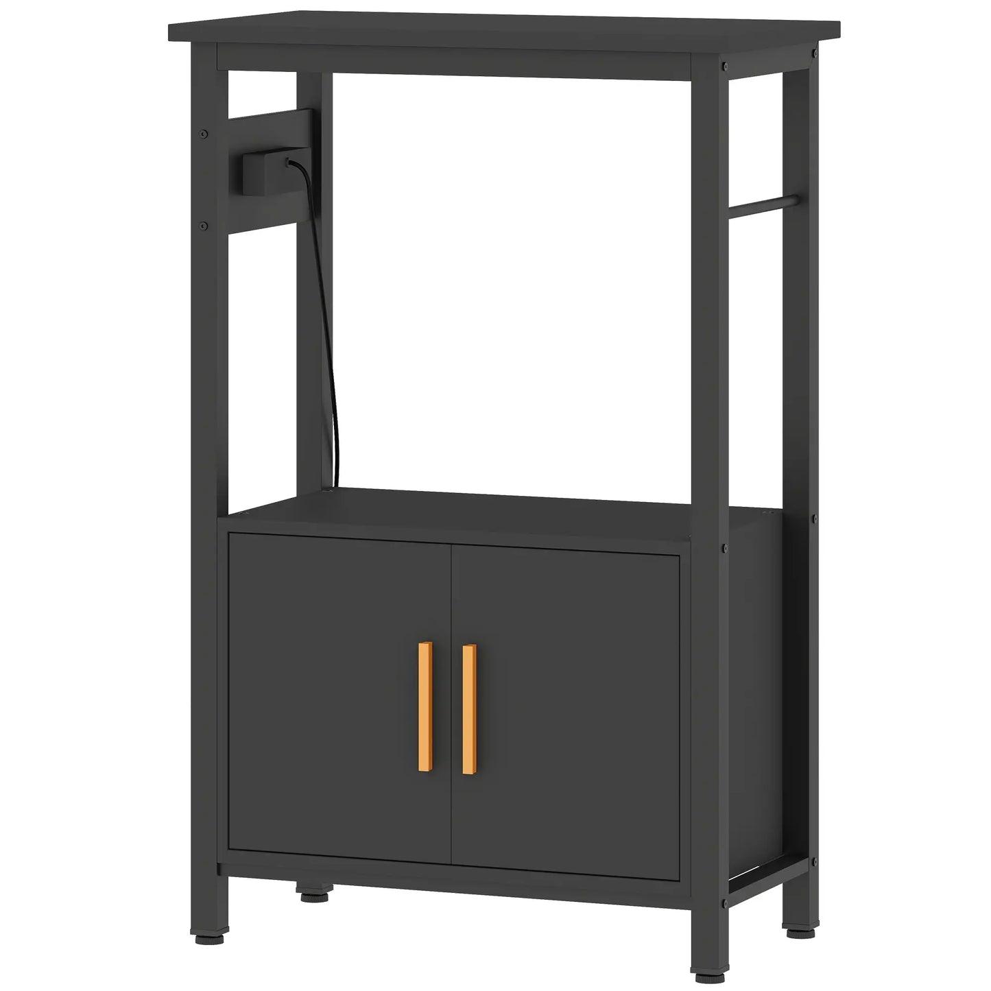 5-10 Gallon Fish Tank Stand Aquarium Stand with Power Outlets, Cabinet, Shelf, 550 lbs Capacity, 20.5" x 11" x 31.5" Small Animals Black at Gallery Canada