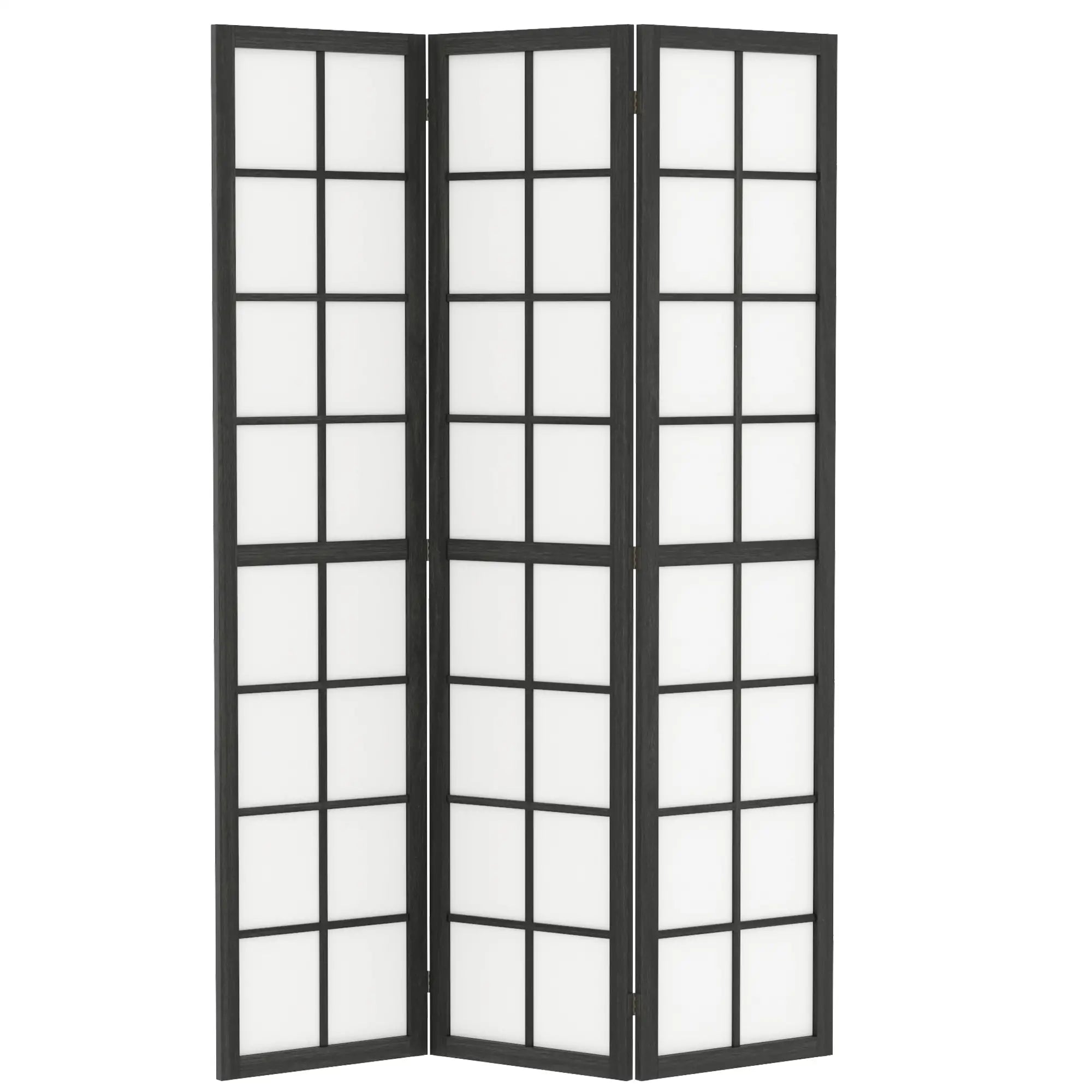 3 Panel Room Divider, 5.6 ft Folding Partition, Black Room Dividers at Gallery Canada