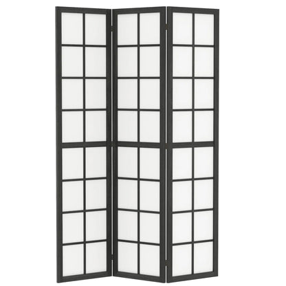 3 Panel Room Divider, 5.6 ft Folding Partition, Black Room Dividers at Gallery Canada