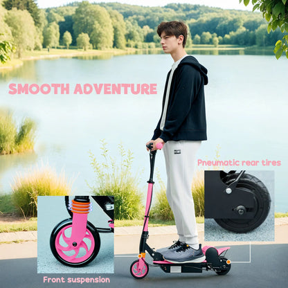 Foldable Electric Scooter for Kids, Seat, 2 Heights, 6km Range, 12km/h, Pink Scooters at Gallery Canada