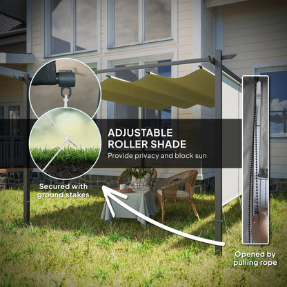 10' x 12' Retractable Pergola Canopy, Wall Mounted or Free Standing, UPF30+ Pergolas at Gallery Canada