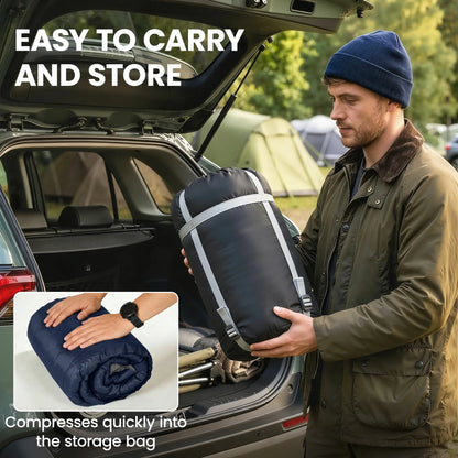 Queen Size Double Sleeping Bag For Adults, Cold Weather, Blue Camping Cots at Gallery Canada