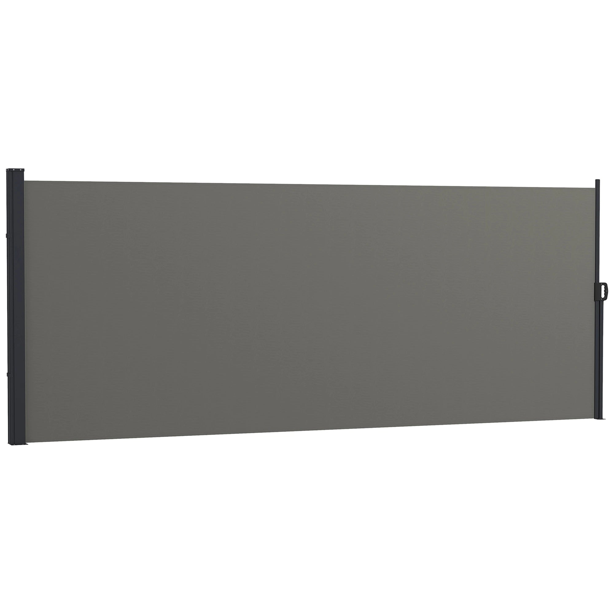 13' x 5' Retractable Side Awning, Outdoor Privacy Screen, Dark Grey Side Awnings Dark Grey at Gallery Canada