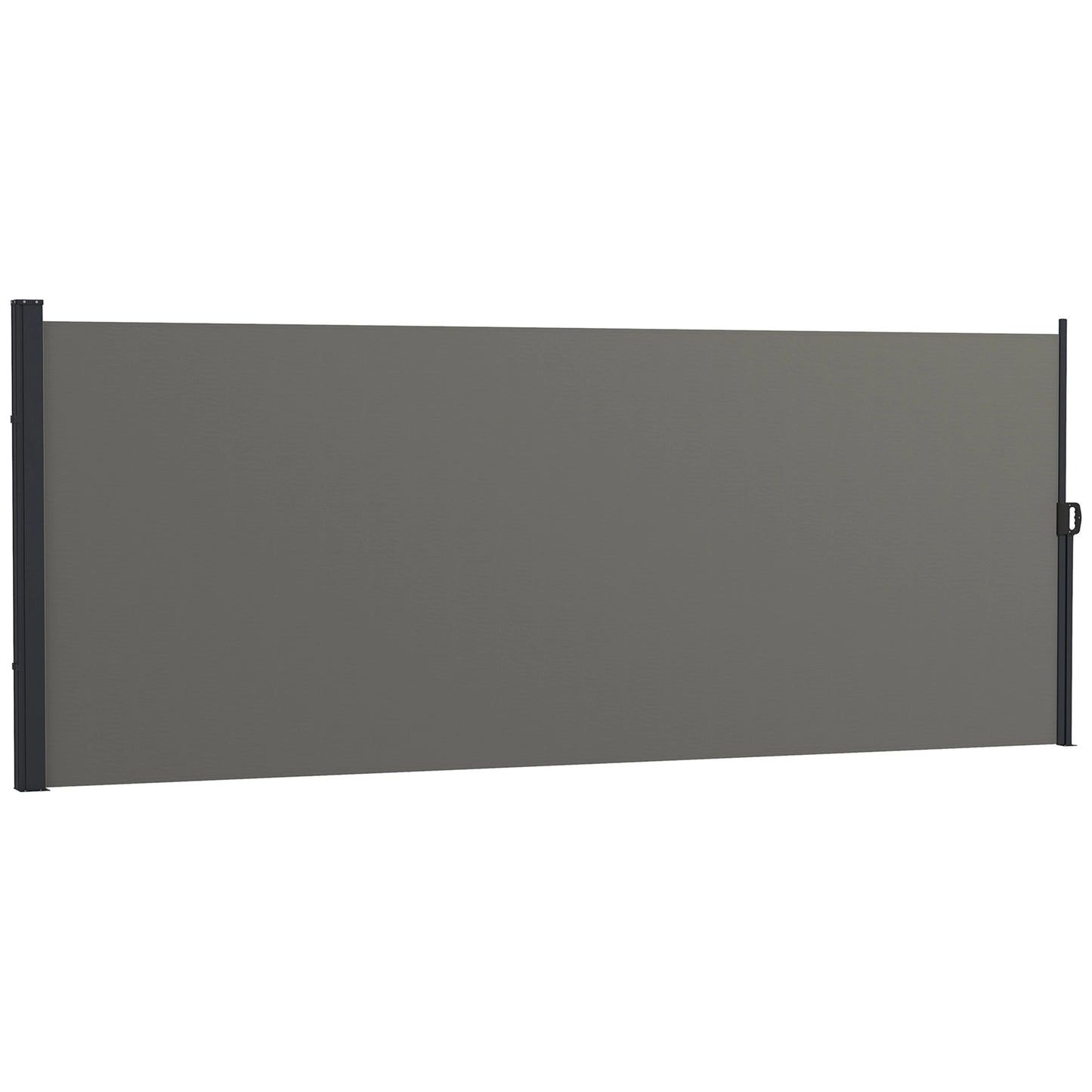 13' x 5' Retractable Side Awning, Outdoor Privacy Screen, Dark Grey Side Awnings Dark Grey at Gallery Canada