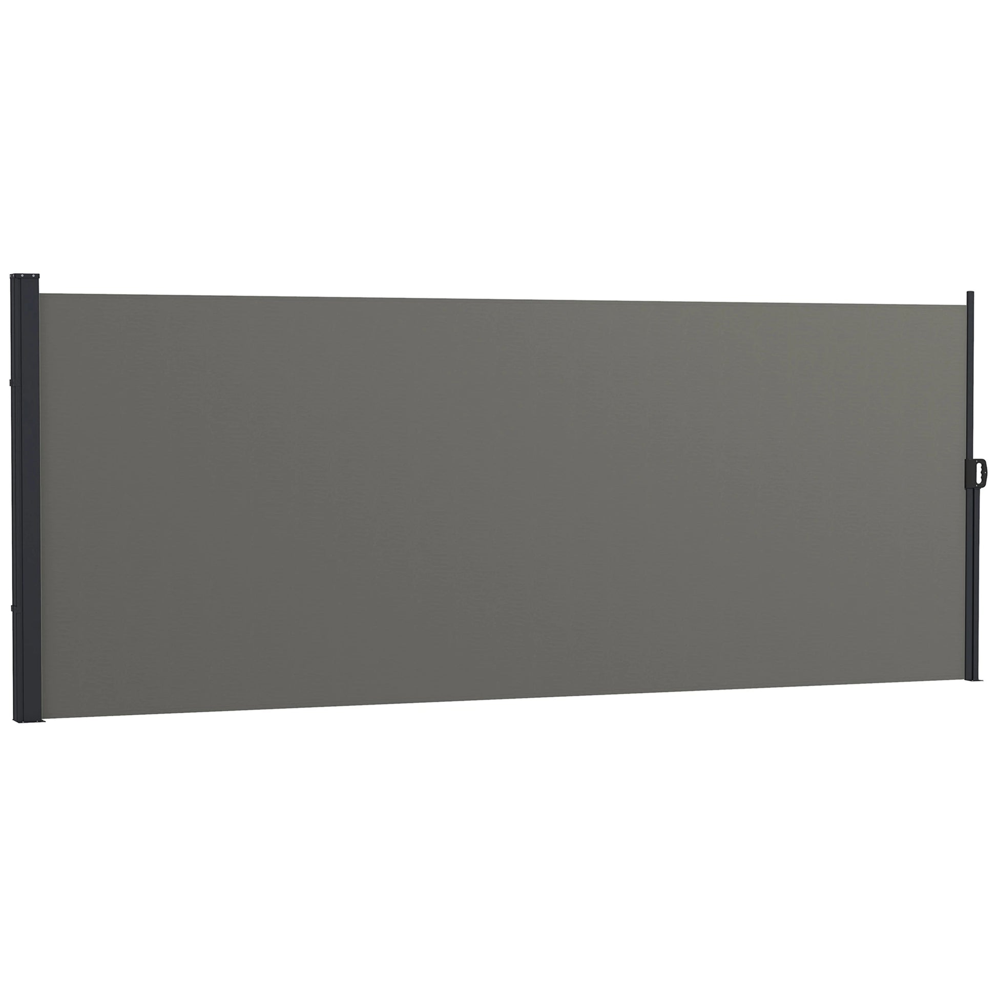 13' x 5' Retractable Side Awning, Outdoor Privacy Screen, Dark Grey Side Awnings Dark Grey at Gallery Canada
