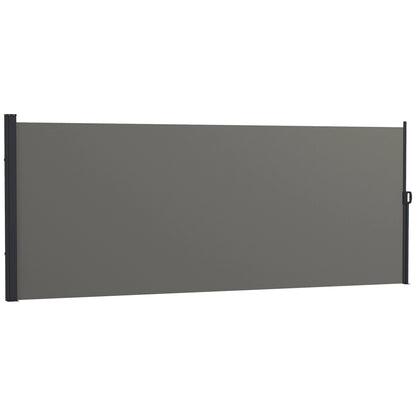 13' x 5' Retractable Side Awning, Outdoor Privacy Screen, Dark Grey Side Awnings Dark Grey at Gallery Canada