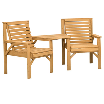 3Pcs Outdoor Bench Set, Backyard, Balcony, Light Brown Outdoor Benches at Gallery Canada