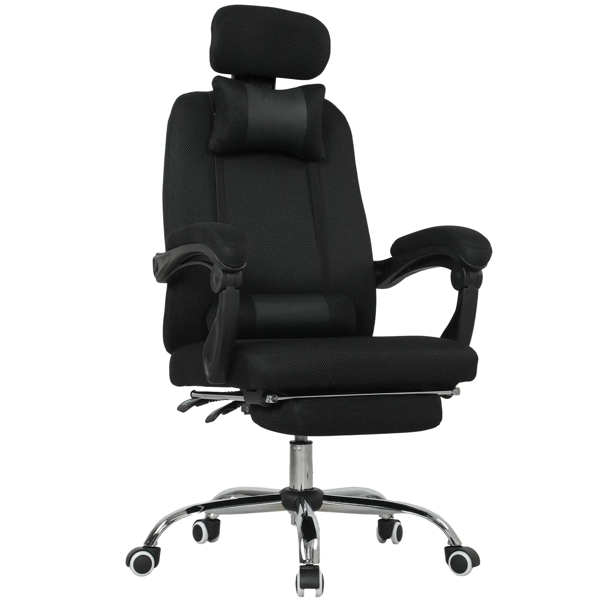 Ergonomic Executive High Back Office Chair, Footrest, Lumbar Support, Black Executive & Manager Chairs at Gallery Canada