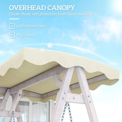 2 Seater Patio Swing with Stand, Canopy, Cushion, Wooden Bench Patio Swings with Stand at Gallery Canada