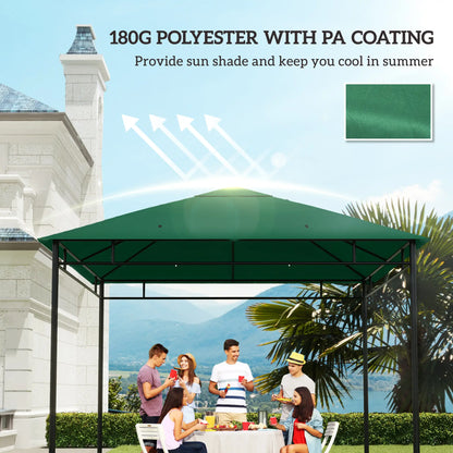 10' x 10' Gazebo Canopy, UV Protected Sun Shade, Green Gazebo Canopy Replacement at Gallery Canada