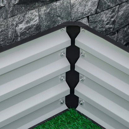 4' x 4' x 1' Galvanized Steel Raised Garden Bed, Grey Galvanized Planter Boxes at Gallery Canada