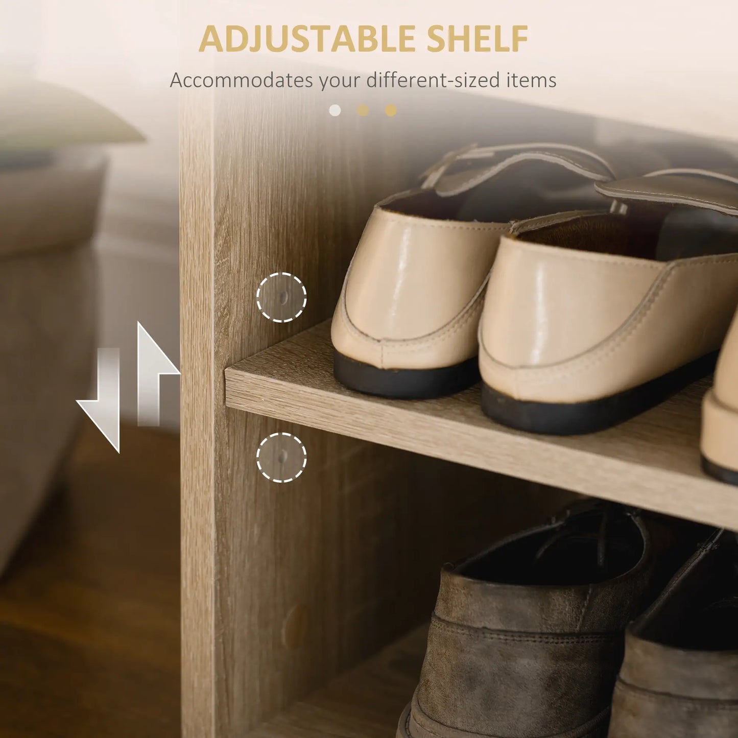 Shoe Bench with Padded Cushion, Hidden Storage, Natural Storage Ottomans & Benches at Gallery Canada