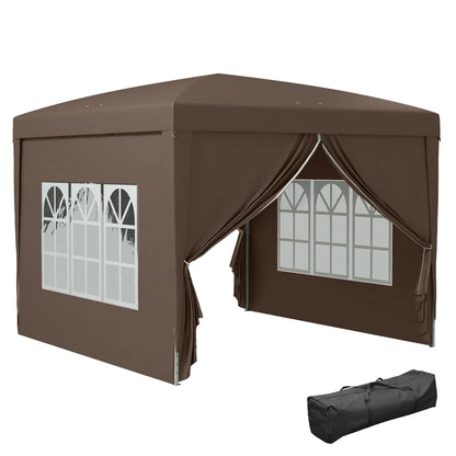 10'x10' Coffee Outdoor Pop Up Party Tent Wedding Gazebo Pop Up Canopies at Gallery Canada