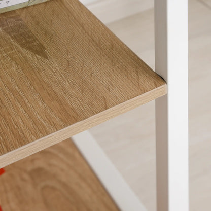 Folding Computer Desk with Storage, Study Writing Table, 6 Wheels, Natural Writing Desks at Gallery Canada