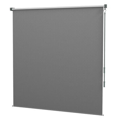 6' x 6' Outdoor Roller Shades, Cordless Porch Blinds, Light Grey Side Awnings Light Grey at Gallery Canada