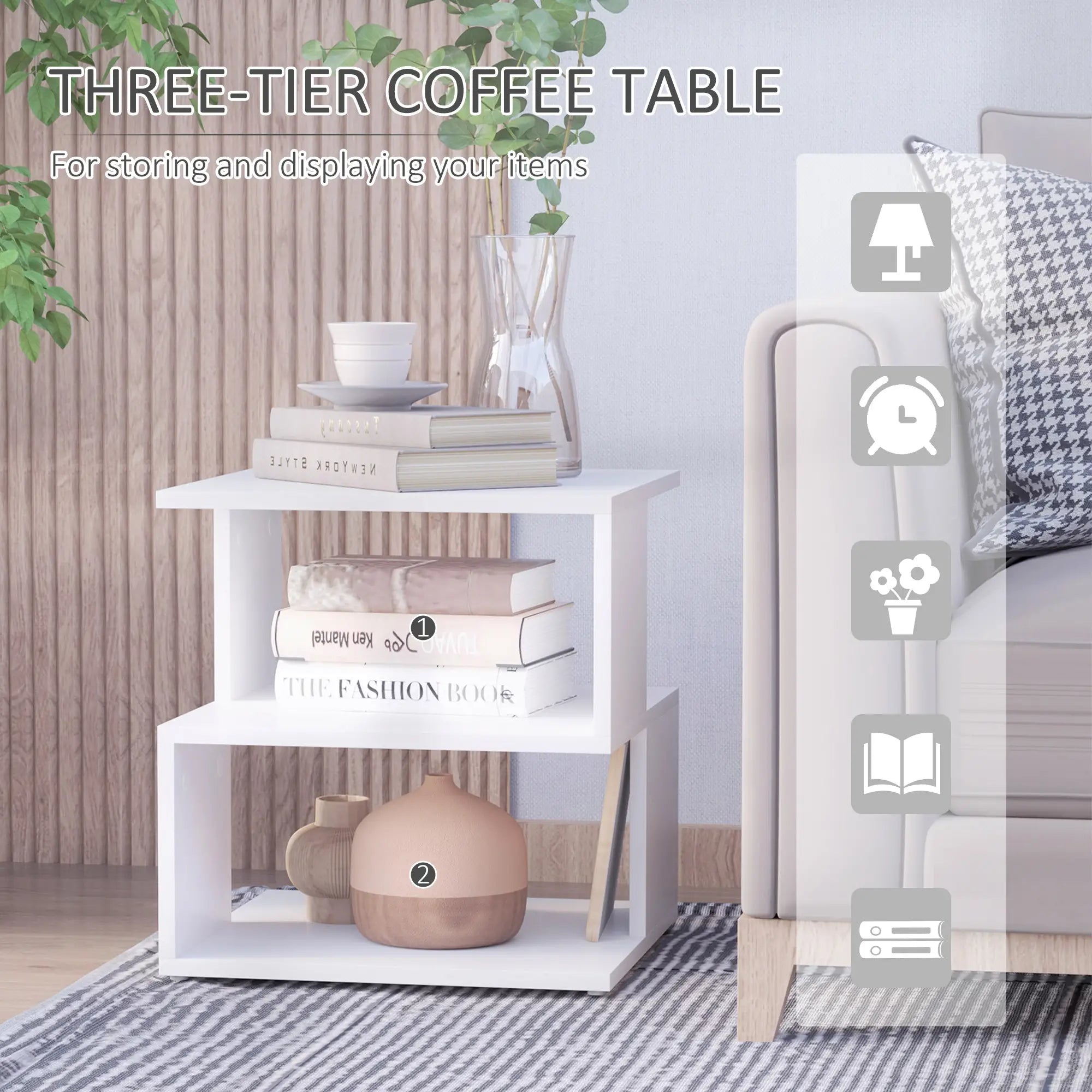 Slim Nightstand, Bedside Stand for Small Spaces Side Tables at Gallery Canada