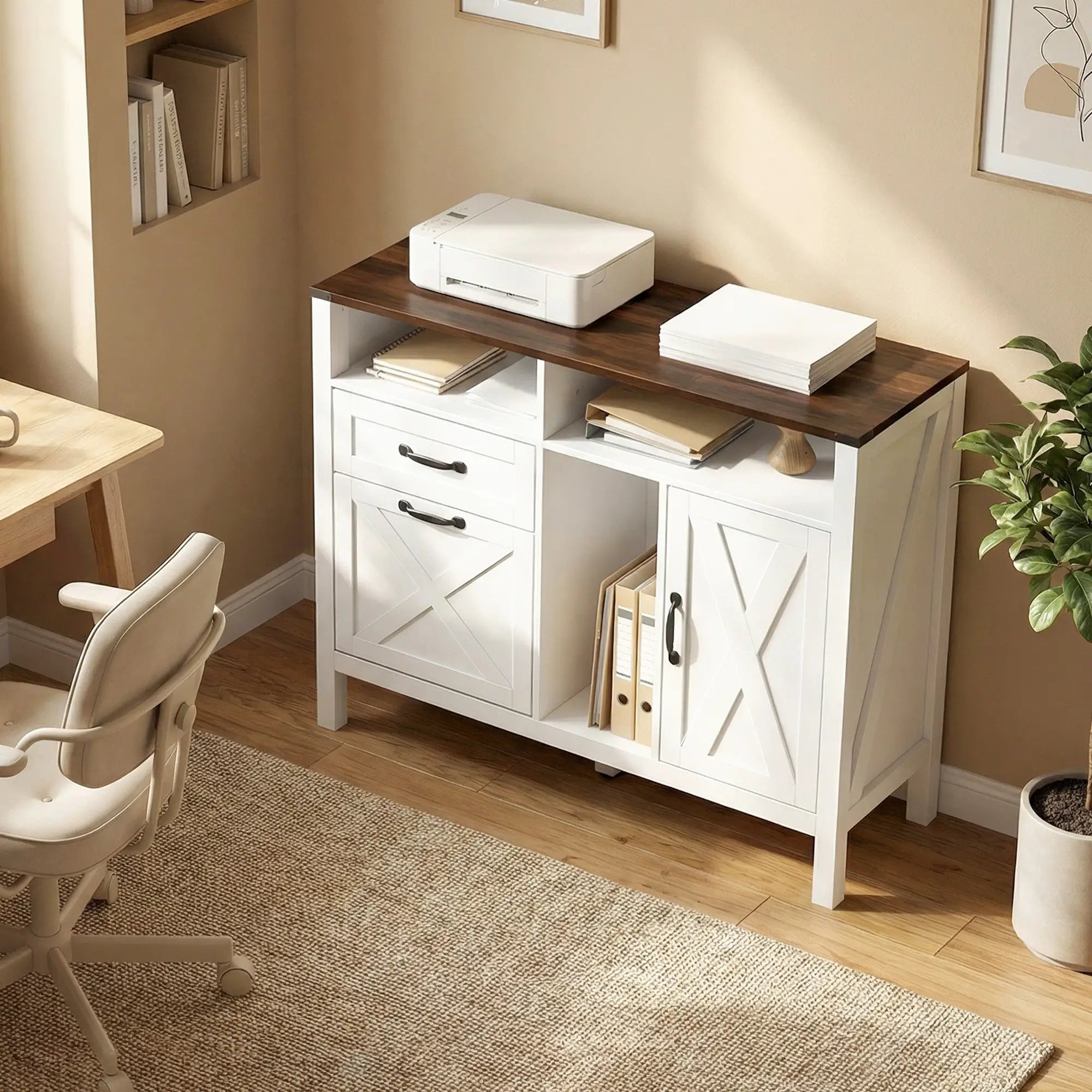 Lateral Filing Cabinet For Letter/A4 Hanging Files, White Office Cabinets & Cupboards at Gallery Canada