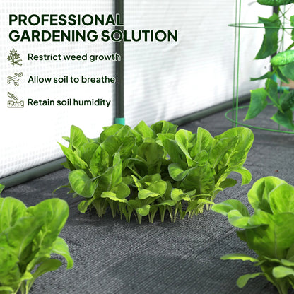 Walk-In Lean-To Greenhouse, 7' x 3' x 5', Zipper Roll-Up Doors, White