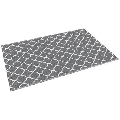 Waterproof Outdoor Rug, 6' x 9', Reversible Mat, Grey & White Outdoor Reversible Rugs Options at Gallery Canada