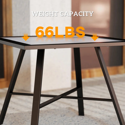 Small Outdoor Side Table, SPC Tabletop, Grey Patio Side Tables at Gallery Canada