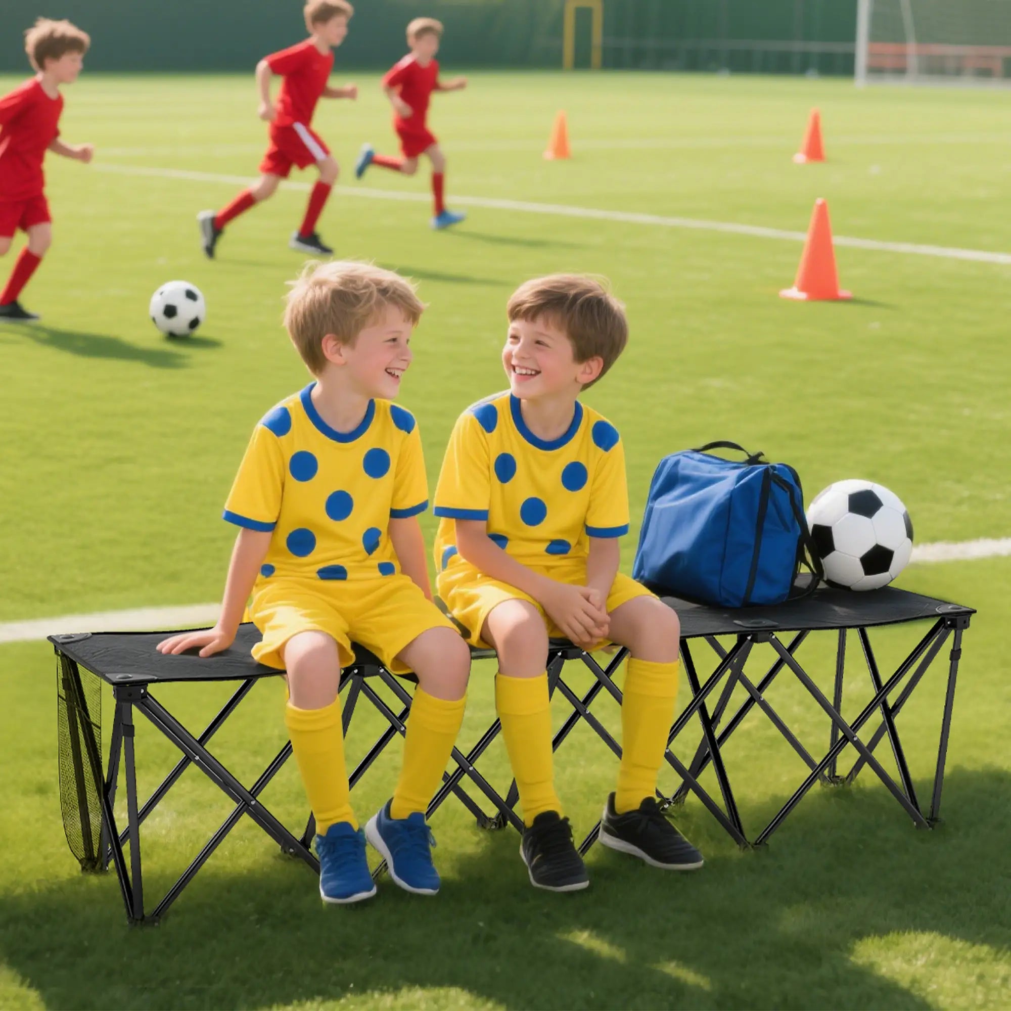 Portable 4-Seater Folding Camping Chair, Team Bench, Carry Bag Picnic Tables & Camping Chairs at Gallery Canada
