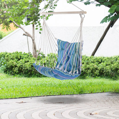 Portable Hanging Woven Hammock, Swing Chair, Outdoor Camping, Blue Hammock Swings at Gallery Canada