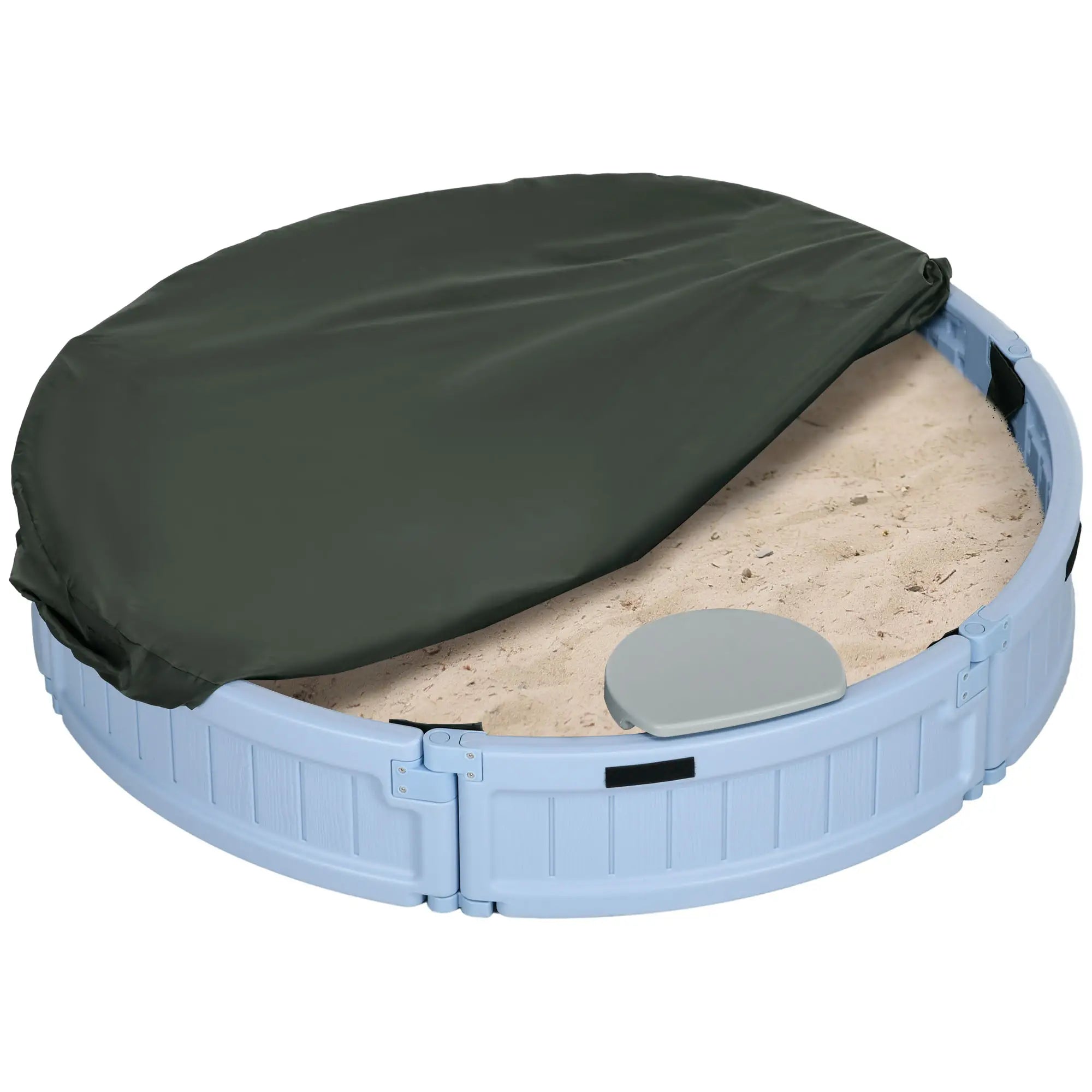 Kids Outdoor Sandbox with Cover, 3-12 Years, Light Blue Sandboxes & Accessories at Gallery Canada