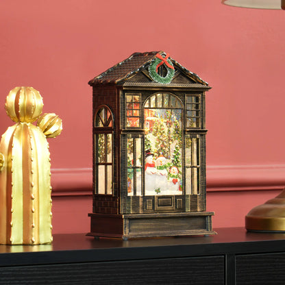 Musical Snow Globe with Lights, Christmas Lantern, Swirling Glitter, Bronze Christmas Village Houses at Gallery Canada