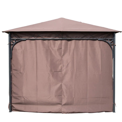 10x10ft Steel Garden Gazebo, Patio Canopy, Outdoor Event Tent Gazebos at Gallery Canada