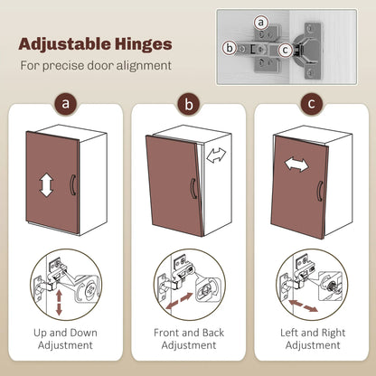 Modern 40" Sideboard Buffet Cabinet, 3 Doors, 2 Shelves, White Bar Cabinets at Gallery Canada