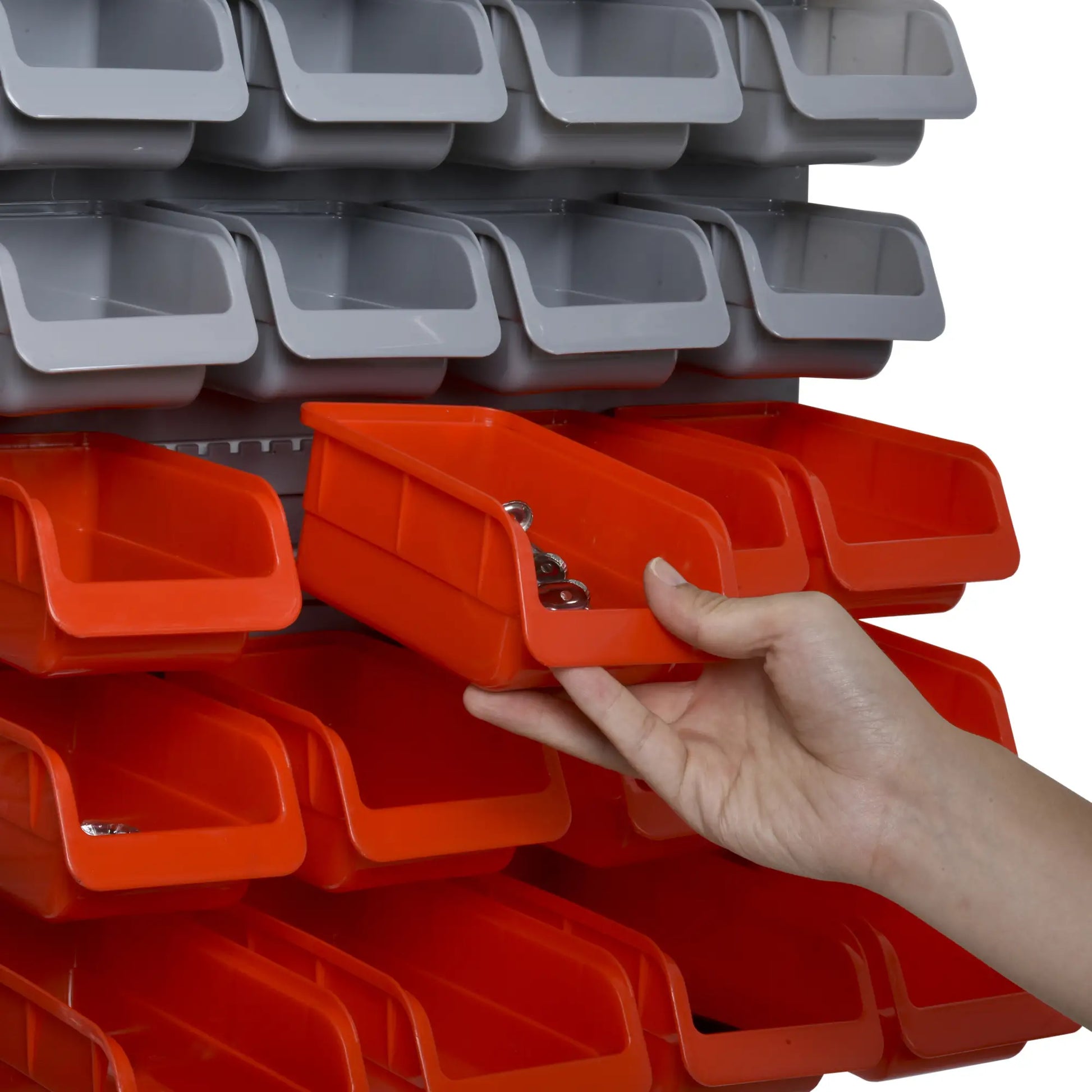 44PC Wall Mounted Storage Bins, Hardware Organizer, Pegboard, Red Tool Organizers at Gallery Canada