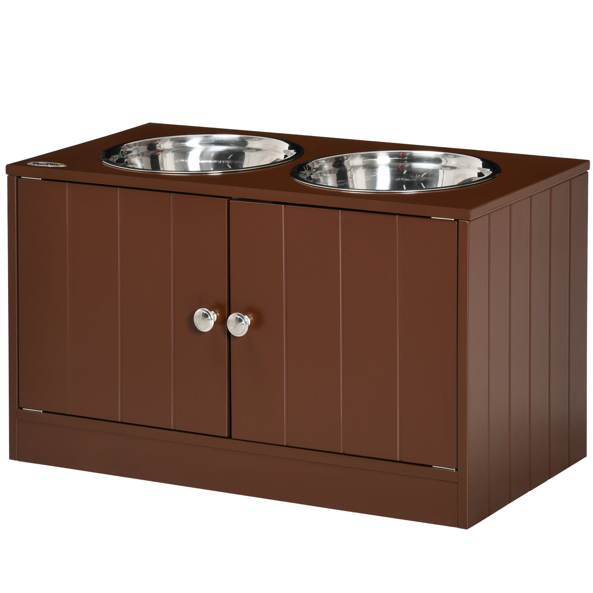 Elevated Dog Bowls, Pet Feeding Station with Stand, Brown at Gallery Canada