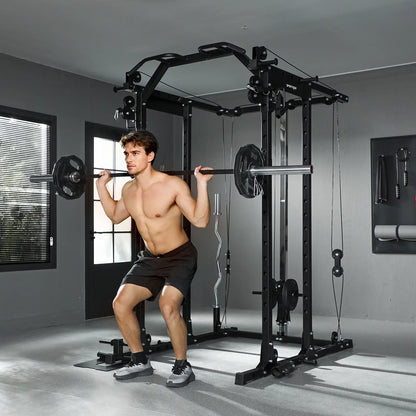 Multi-Functional Power Rack, Smith Machine Cable Crossover System Power Towers at Gallery Canada
