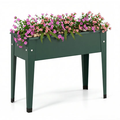 Raised Garden Bed, Elevated Metal Gardening Box With Legs, Green Raised Garden Beds Green at Gallery Canada