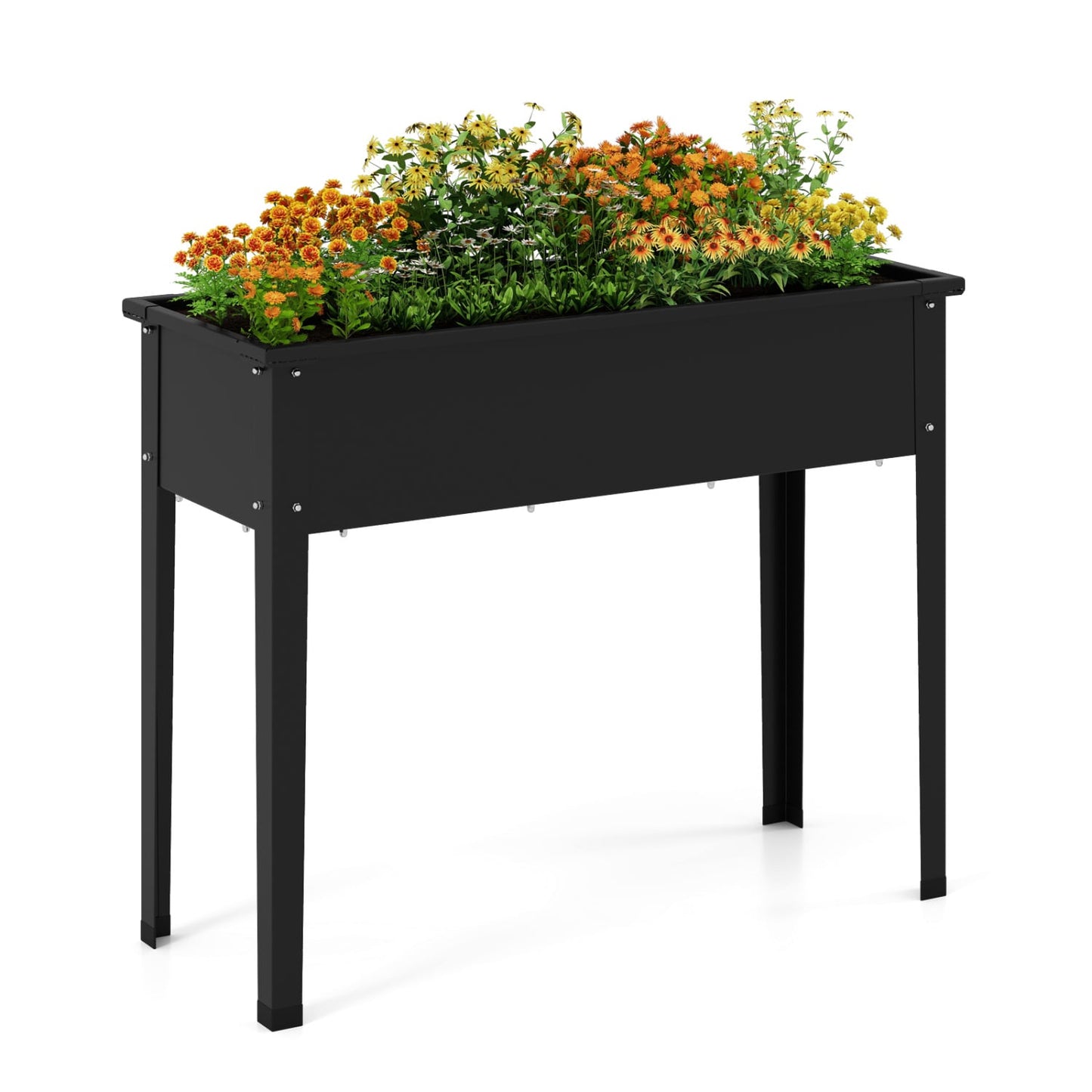 Metal Raised Garden Bed With Legs, M, Black Raised Garden Beds at Gallery Canada