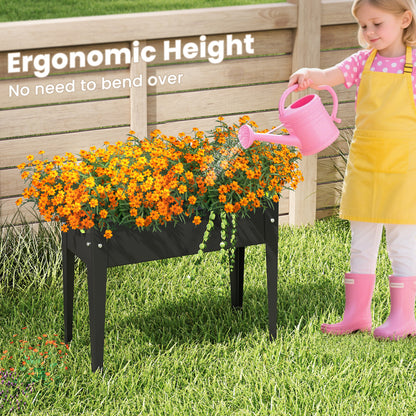 Raised Garden Bed, Elevated Metal Planter Box With Legs, S, Black Raised Garden Beds at Gallery Canada