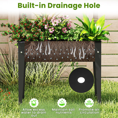 Raised Garden Bed, Elevated Metal Planter Box With Legs, S, Black Raised Garden Beds at Gallery Canada