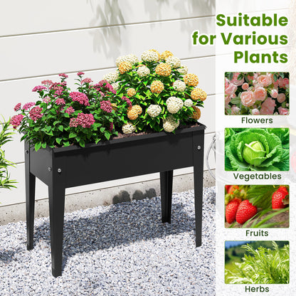 Raised Garden Bed, Elevated Metal Planter Box With Legs, S, Black Raised Garden Beds at Gallery Canada