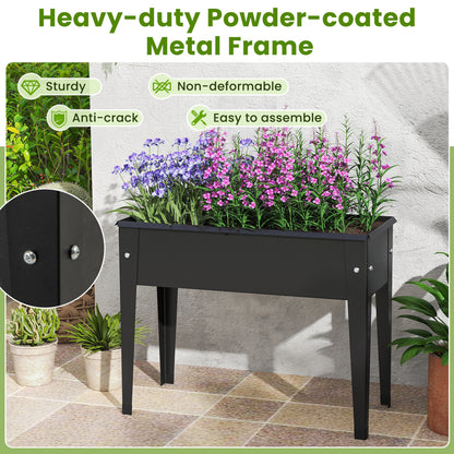 Raised Garden Bed, Elevated Metal Planter Box With Legs, S, Black Raised Garden Beds at Gallery Canada