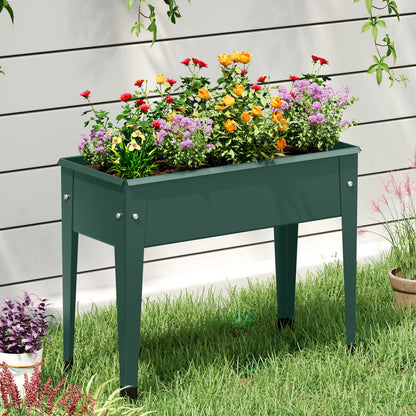 Raised Garden Bed, Elevated Metal Gardening Box With Legs, Green Raised Garden Beds at Gallery Canada