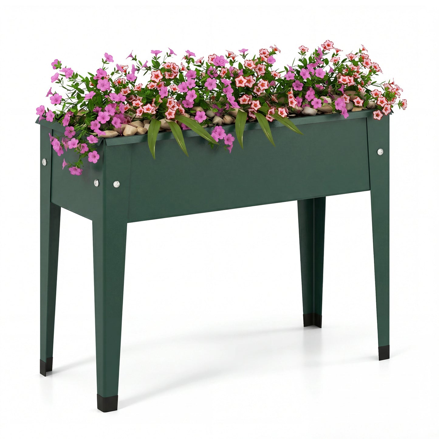 Raised Garden Bed, Elevated Metal Gardening Box With Legs, Green Raised Garden Beds Green at Gallery Canada