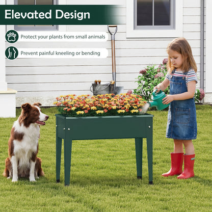 Raised Garden Bed, Elevated Metal Gardening Box With Legs, Green Raised Garden Beds at Gallery Canada