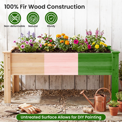 Raised Garden Bed, Elevated Planter Box, Wood, Natural Raised Garden Beds at Gallery Canada