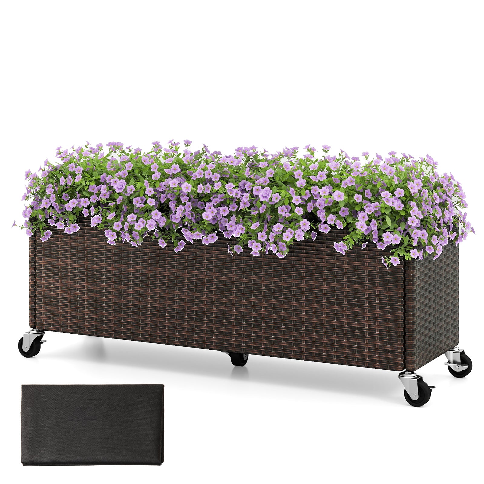 Raised Garden Bed, Patio Planter Box With Wheels And Liner Raised Garden Beds at Gallery Canada