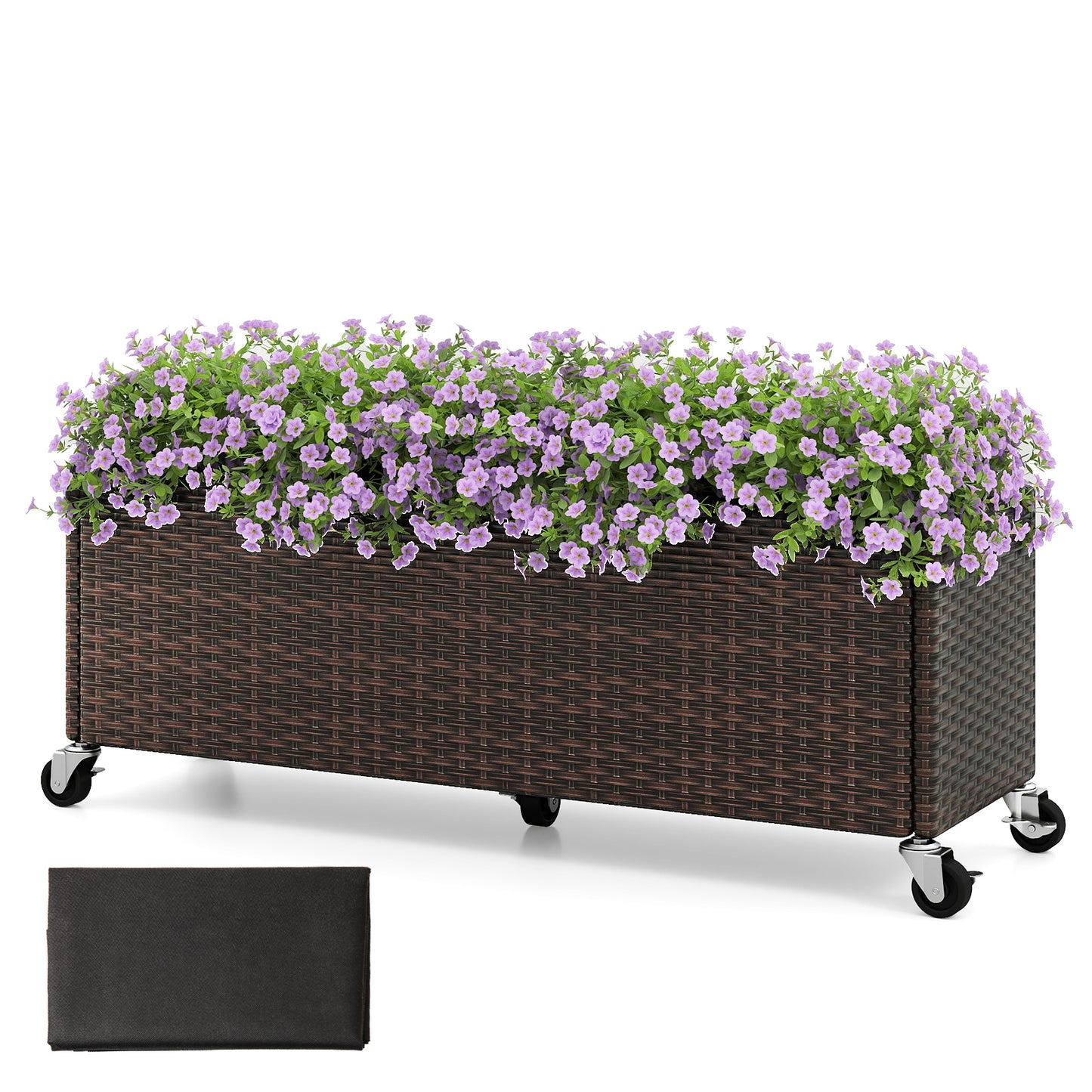 Raised Garden Bed, Patio Planter Box With Wheels And Liner Raised Garden Beds at Gallery Canada